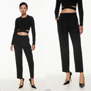Aritzia Babaton Vogue Pants in Black Size 6 - High Rise Ankle Length TrueCrepe